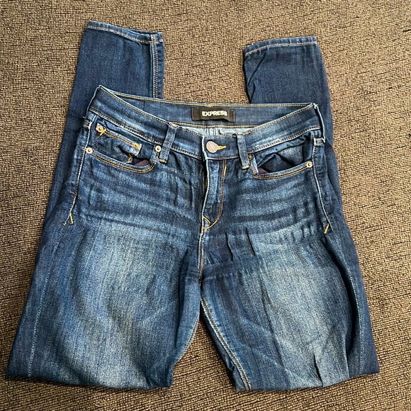 Dark blue Express skinny Jeans - Picture 2 of 4